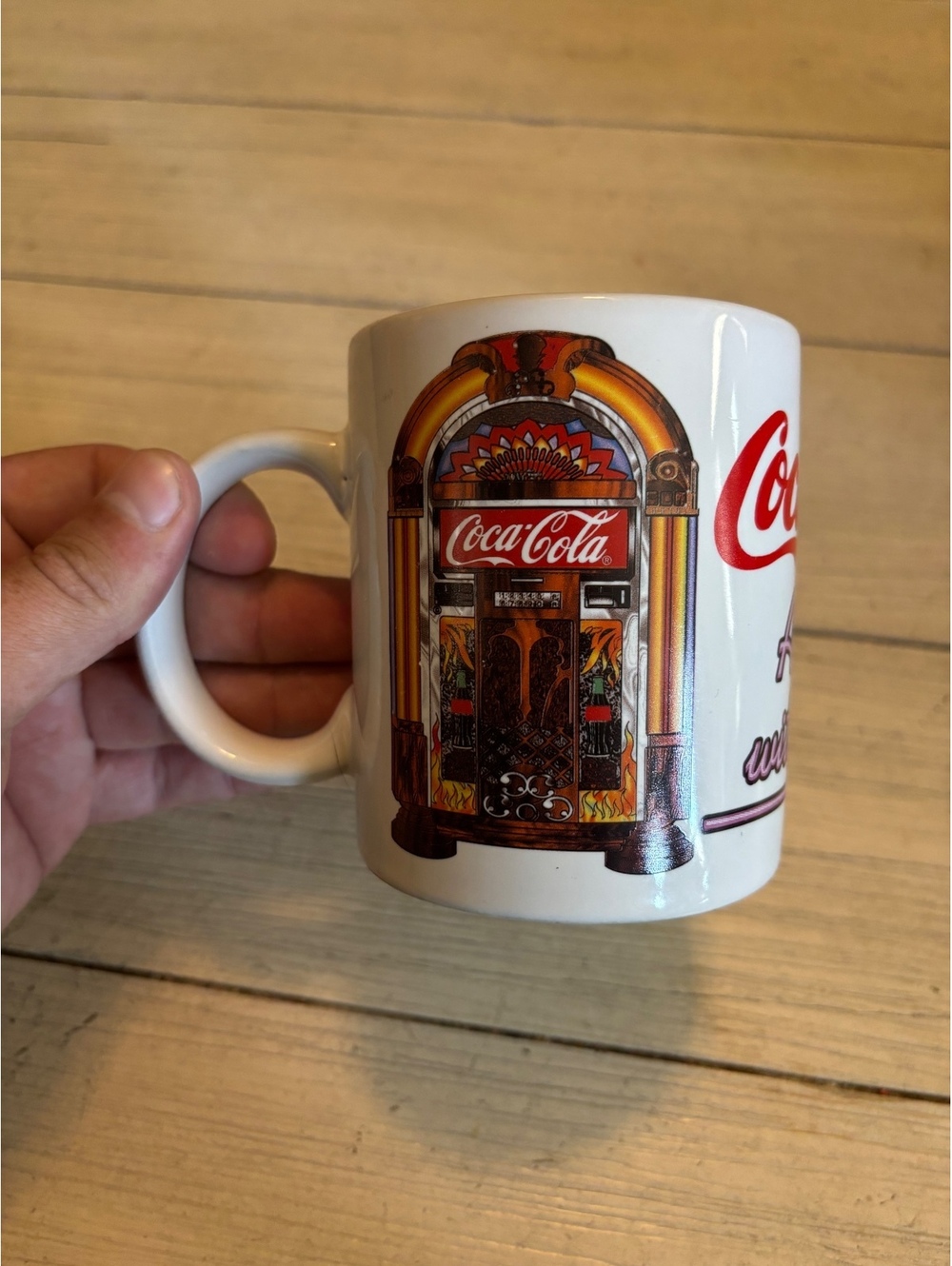 Vintage 1995 Coca-Cola Always With Music Jukebox Ceramic Coffee Mug Coke